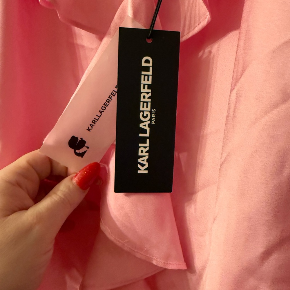 Karl Lagerfeld Vibrant Pink Blouse - Picture 4 of 6